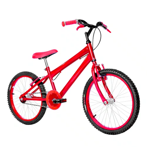 Bicicleta 20 Masculina Vermelha Infantil Aro Alumínio Vermelho