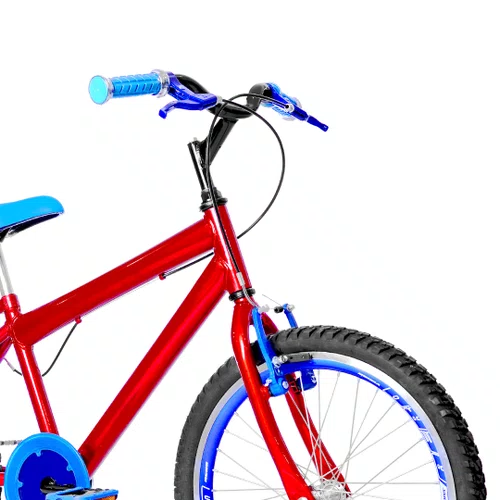 Bicicleta 20 Masculina Vermelha Infantil Aro Aero Azul