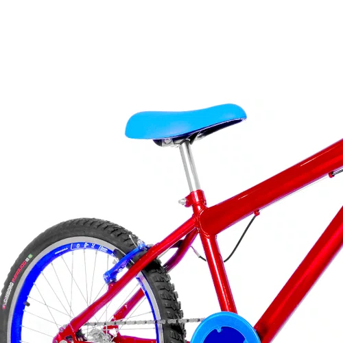 Bicicleta 20 Masculina Vermelha Infantil Aro Aero Azul