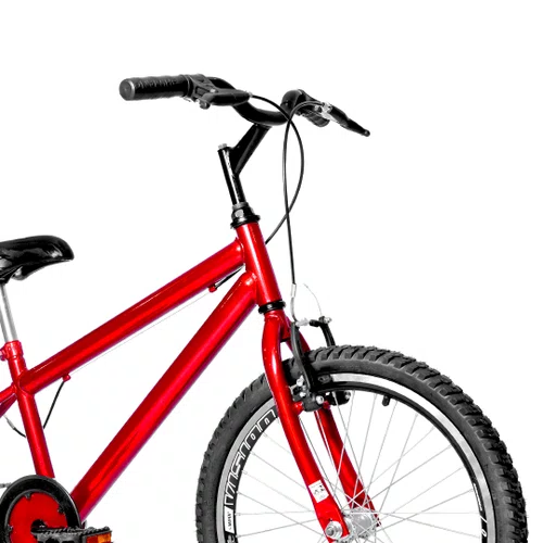 Bicicleta 20 Masculina Vermelha Infantil Aro Aero Preto