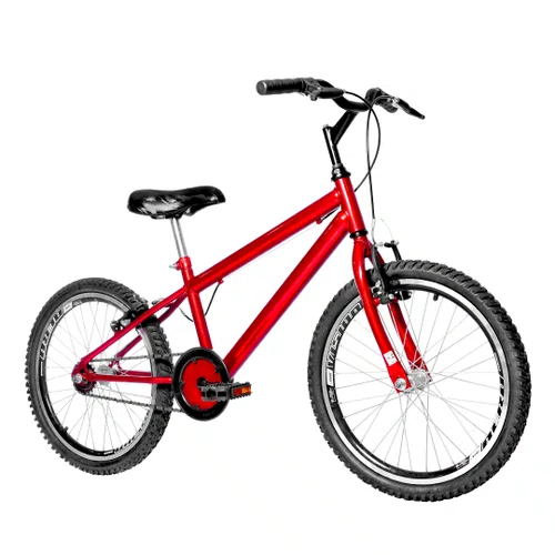 Bicicleta 20 Masculina Vermelha Infantil Aro Aero Preto