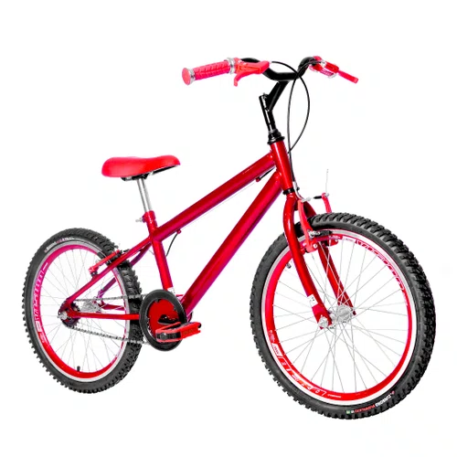 Bicicleta 20 Masculina Vermelha Infantil Aro Aero Vermelho