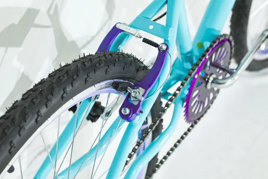 Bicicleta 24 Feminina Azul Claro Aro Aero Lilás