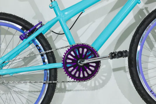 Bicicleta 24 Feminina Azul Claro Aro Aero Lilás