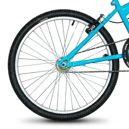 Bicicleta 24 Feminina Azul Claro Aro Alumínio