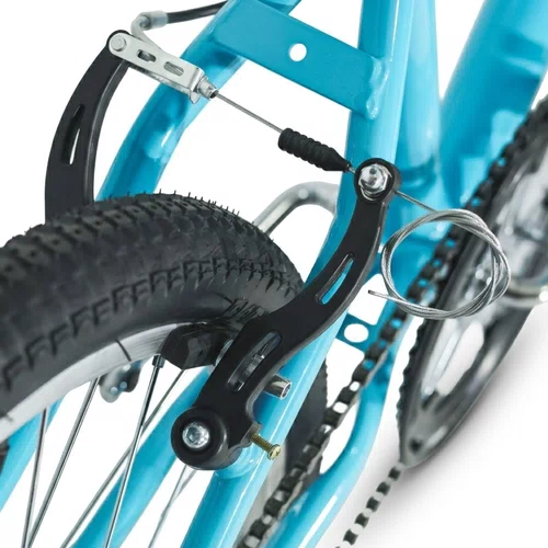 Bicicleta 24 Feminina Azul Claro Aro Alumínio