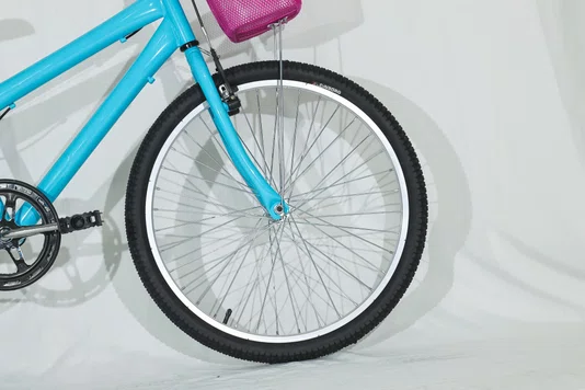 Bicicleta 24 Feminina Azul Claro Aro Alumínio