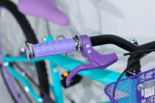 Bicicleta 24 Feminina Azul Claro Aro Alumínio Lilás