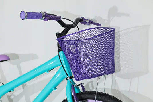 Bicicleta 24 Feminina Azul Claro Aro Alumínio Lilás