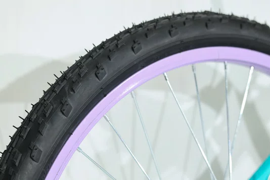 Bicicleta 24 Feminina Azul Claro Aro Alumínio Lilás