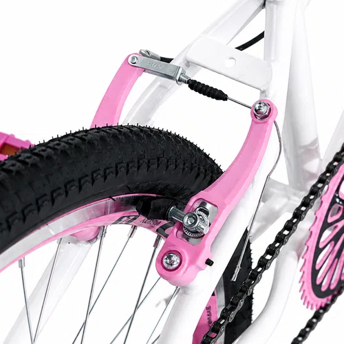 Bicicleta 24 Feminina Branca Aro Aero Rosa