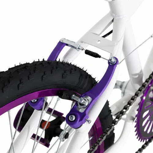 Bicicleta 24 Feminina Branca Aro Alumínio Violeta