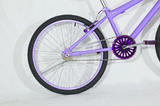 Bicicleta 24 Feminina Lilas Aro Alumínio Lilás