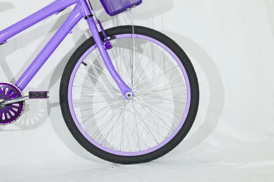 Bicicleta 24 Feminina Lilas Aro Alumínio Lilás