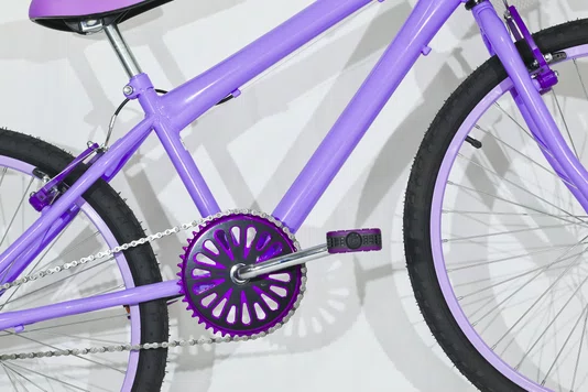 Bicicleta 24 Feminina Lilas Aro Alumínio Lilás