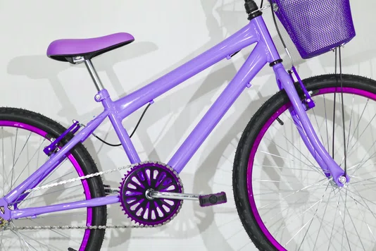 Bicicleta 24 Feminina Lilas Aro Alumínio Violeta