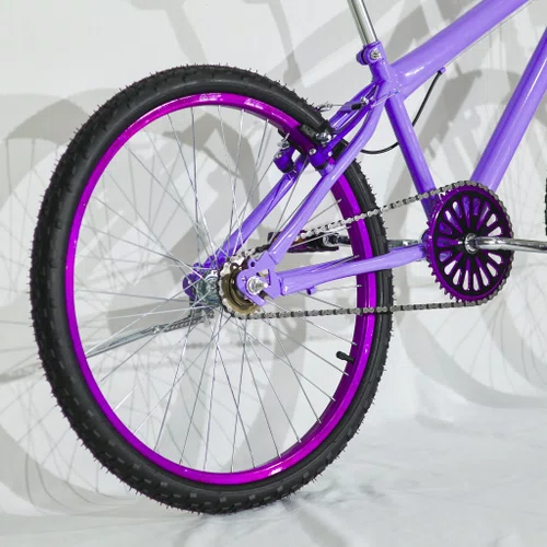 Bicicleta 24 Feminina Lilas Aro Alumínio Violeta