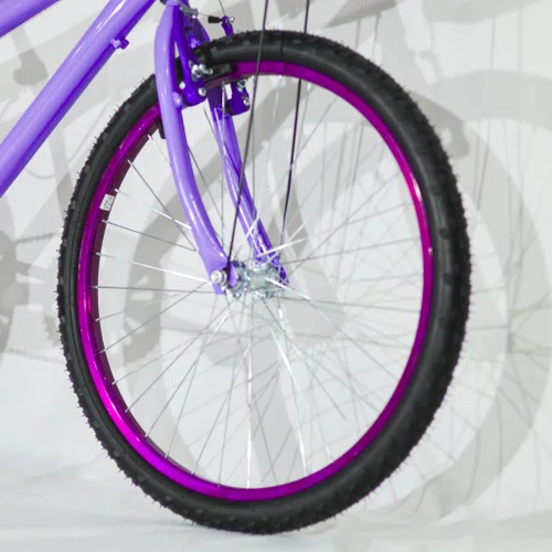Bicicleta 24 Feminina Lilas Aro Alumínio Violeta