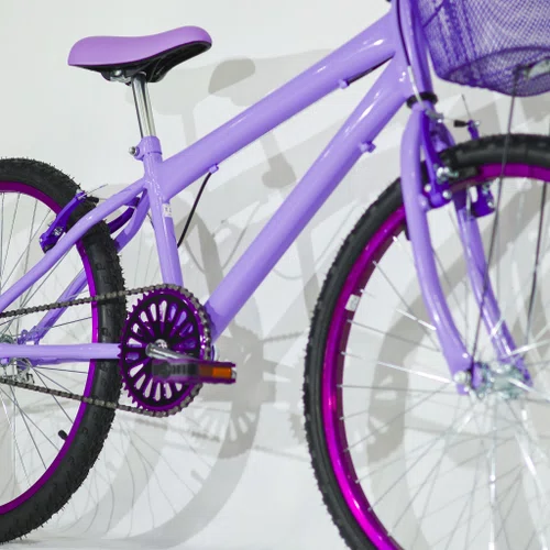 Bicicleta 24 Feminina Lilas Aro Alumínio Violeta