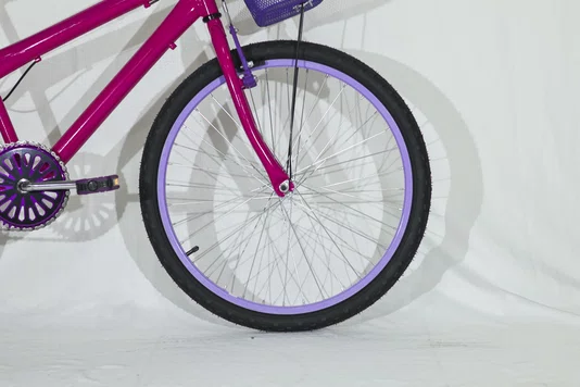 Bicicleta 24 Feminina Pink Aro Alumínio Lilás