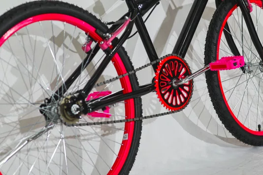 Bicicleta 24 Feminina Preta Aro Alumínio Pink