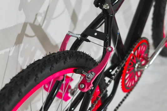 Bicicleta 24 Feminina Preta Aro Alumínio Pink
