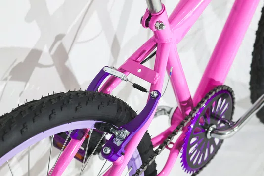 Bicicleta 24 Feminina Rosa Aro Alumínio Lilás