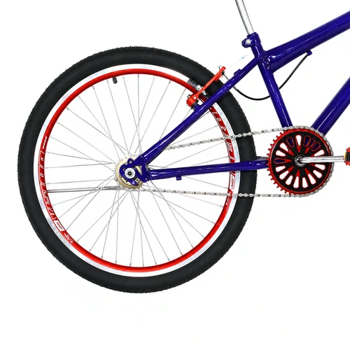 Bicicleta 24 Masculina Azul Aro Aero Vermelho