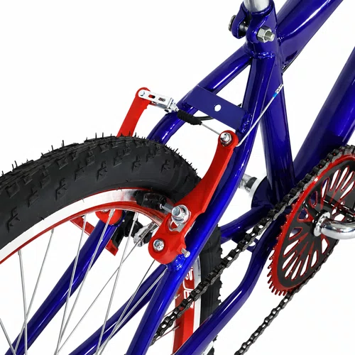 Bicicleta 24 Masculina Azul Aro Aero Vermelho