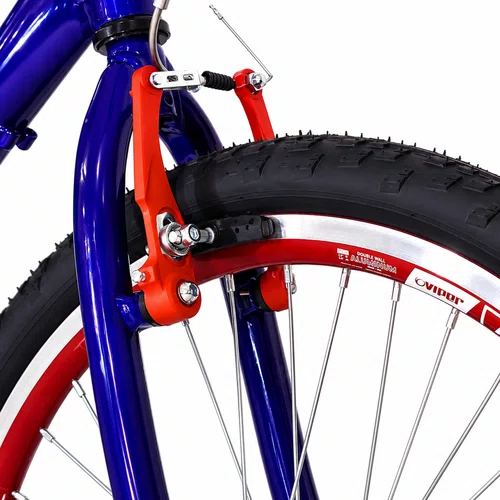 Bicicleta 24 Masculina Azul Aro Aero Vermelho