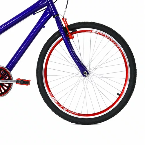 Bicicleta 24 Masculina Azul Aro Aero Vermelho