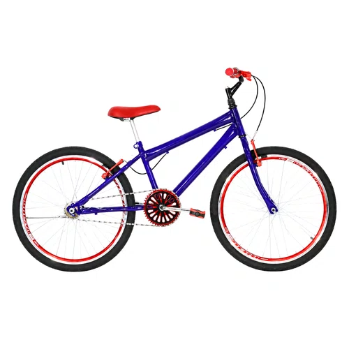 Bicicleta 24 Masculina Azul Aro Aero Vermelho