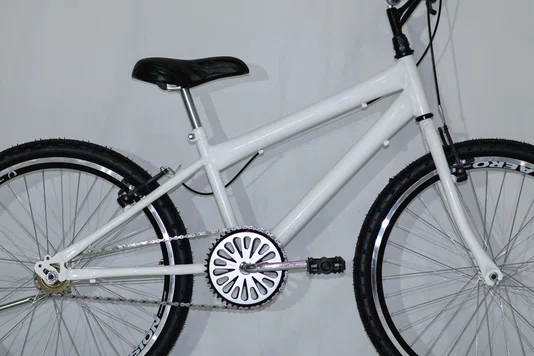 Bicicleta 24 Masculina Branca Aro Aero Preto