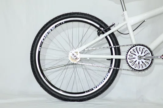Bicicleta 24 Masculina Branca Aro Aero Preto