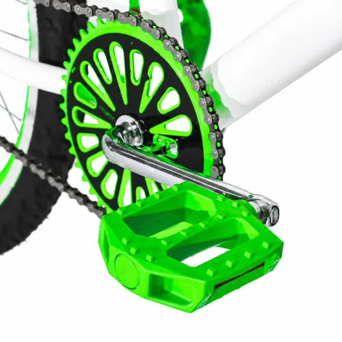 Bicicleta 24 Masculina Branca Aro Aero Verde Neon