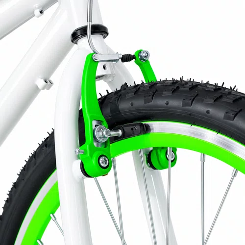 Bicicleta 24 Masculina Branca Aro Aero Verde Neon