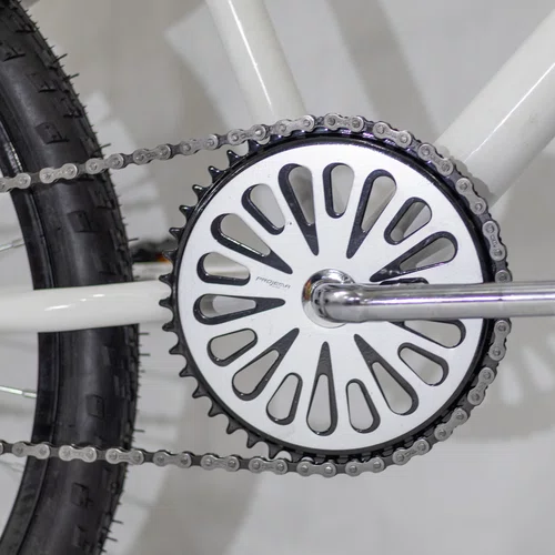 Bicicleta 24 Masculina Branca Aro Alumínio Preto