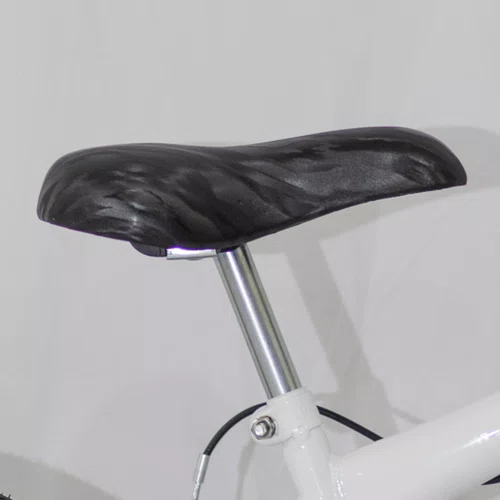 Bicicleta 24 Masculina Branca Aro Alumínio Preto