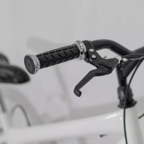 Bicicleta 24 Masculina Branca Aro Alumínio Preto