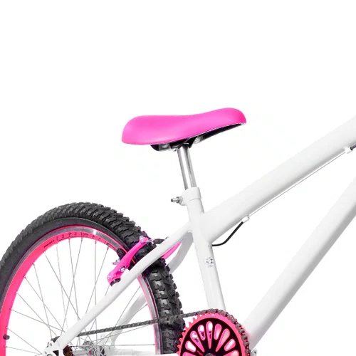Bicicleta 24 Feminina Branca Aro Aero Pink