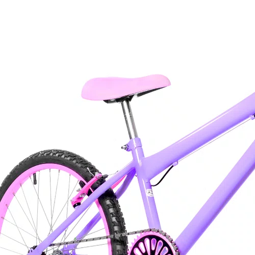 Bicicleta 24 Feminina Lilas Aro Alumínio Rosa