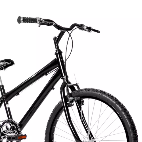 Bicicleta 24 Masculina Preta Aro Alumínio Preto