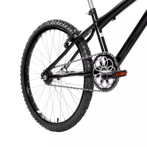 Bicicleta 24 Masculina Preta Aro Alumínio Preto