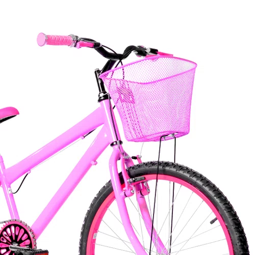 Bicicleta 24 Feminina Rosa Aro Alumínio Pink