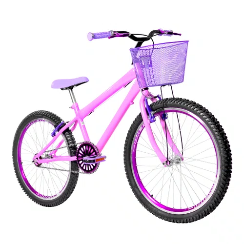 Bicicleta 24 Feminina Rosa Aro Aero Violeta