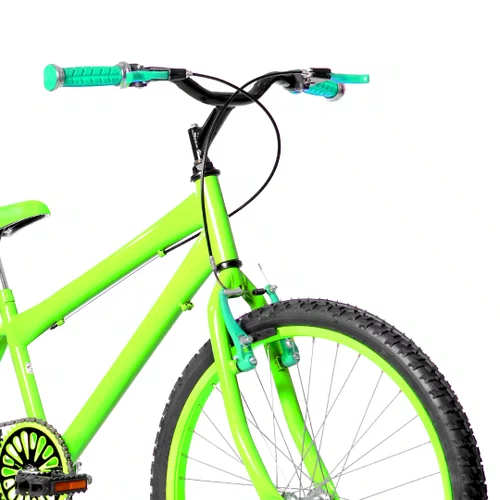 Bicicleta 24 Masculina Verde Claro Aro Alumínio Verde