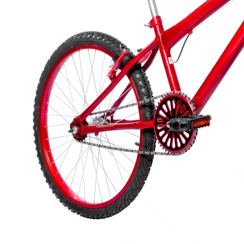 Bicicleta 24 Masculina Vermelha Aro Alumínio Vermelho