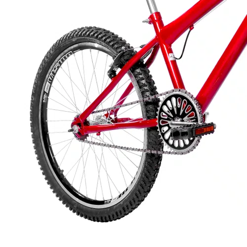 Bicicleta 24 Masculina Vermelha Aro Aero Preto