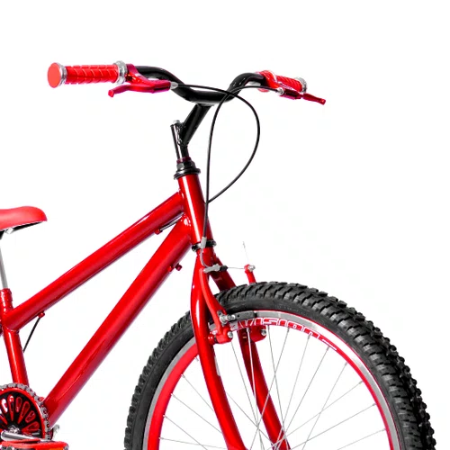 Bicicleta 24 Masculina Vermelha Aro Aero Vermelho