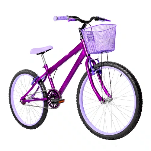 Bicicleta 24 Feminina Violeta Aro Alumínio Lilás